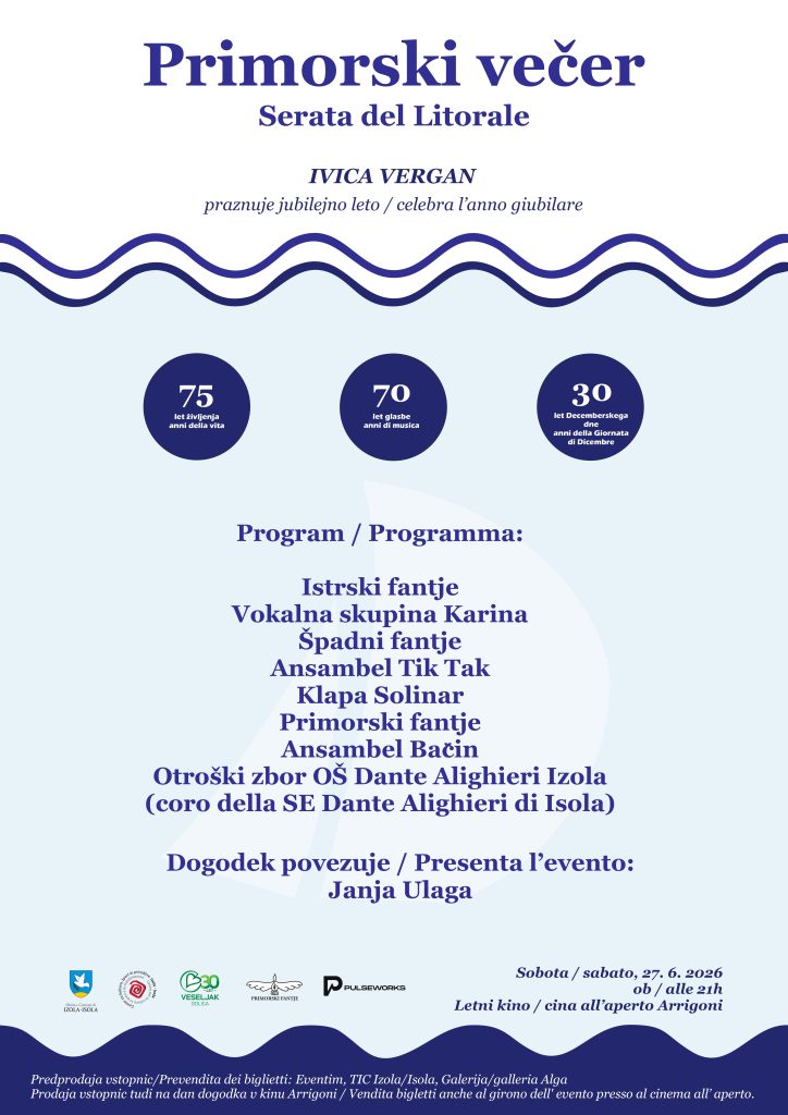 PRIMORSKI VEČER – Jubilejni večer Ivice Vergan | Cinema | Izola | Eventi | Foto #1