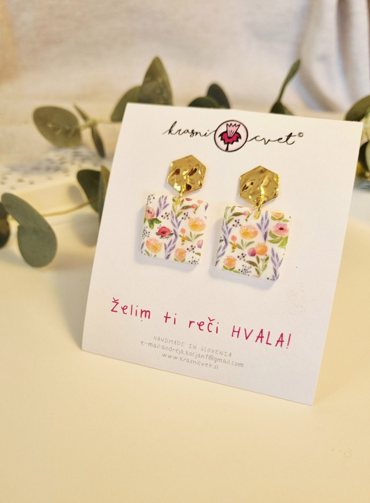 Uhani – Rosa kvadrat, Uhani, kupiti online