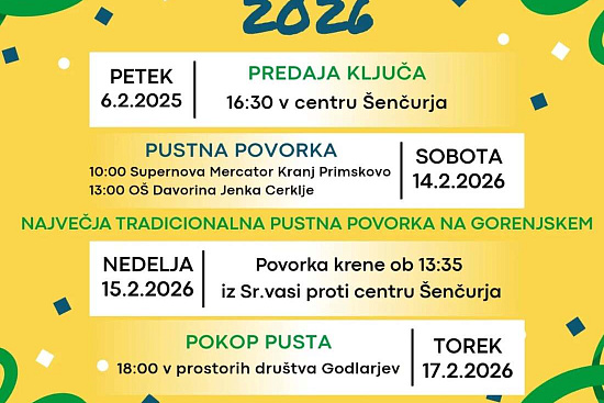 PUSTNI DOGODKI V ŠENČURJU |  Drugo