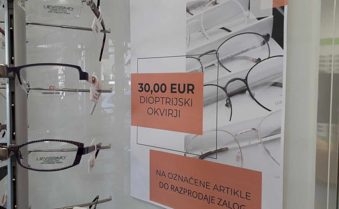 30 EUR Dioptrijski okvirji | Sežana | Slovenia | Promotions | Image #1